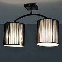 Люстра стельова на две лампы Е27, черно-коричневый (MD-3672C-2-BK-BK)