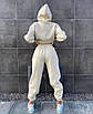 Спортивний жіночий прогулянковий костюм на флісі двійка (худі + штани); у кольорах і розмірах, фото 7