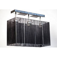 Люстра стельова на три лампи Е27, чорна (MDB510-3C-BK-BK)