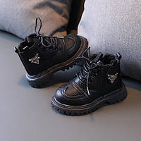 Ботинки на осень мальчику рр 26-30 Ботинки на мальчика на осень Черные детские ботинки