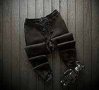 Спортивные штаны мужские зимние с начесом Gand черные | Брюки мужские утепленные зима