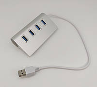 USB-хаб 3.0 на 4 порта (анодированный алюминий, серебро) арт. 04178