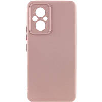 Чехол силиконовый с защитой камеры для Xiaomi Poco M5 Рожевий