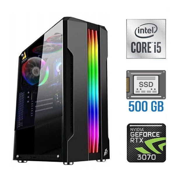 Ігровий ПК MT/ Core i5-10400F/ 16 GB RAM/ 500 GB SSD/ GeForce RTX 3070 8GB/ 600W