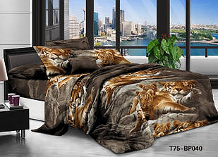 Сплячий тигр - Бязь 3D - Євро комплект постільної білизни