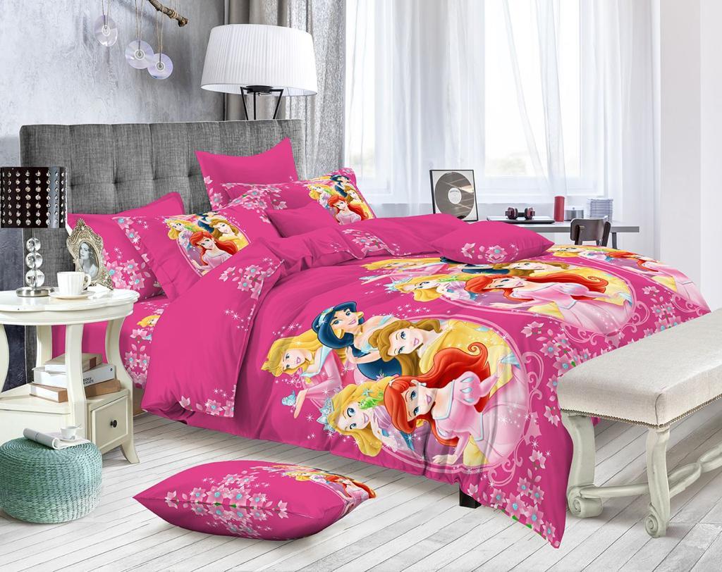 Принцеса на рожевому - Бязь Gold - Полуторний комплект постільної білизни, фото 1