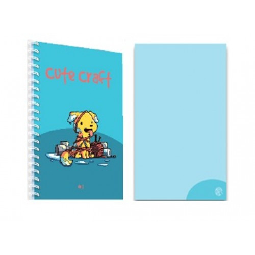 Блокнот В6 64 арк Cute craft-2 БЕЗЛІН пружина кольорові аркуші ТМ АртПринт