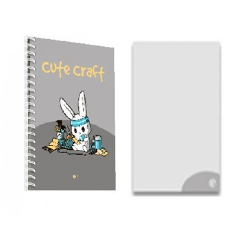 Блокнот В6 64 арк Cute craft-3 БЕЗЛІН пружина кольорові аркуші ТМ АртПринт