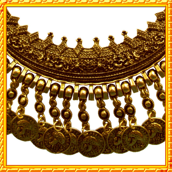 Колье под Золото Монеты, Металл, Длина - 44 см + 6,5 см.