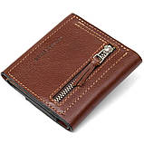 Шкіряний гаманець Mini з асиметричним клапаном 57062310 теракот, фото 4