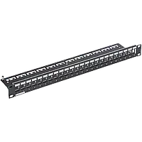 Keystone Corning 19", 1U Патч-панель з'єднувальна для 24 модулів