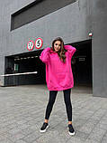 Худі OVERSIZE жіноча на флісі з капюшоном, фото 2