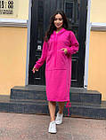 Тепла сукня oversize з капюшоном на флісі, фото 3