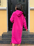 Тепла сукня oversize з капюшоном на флісі, фото 2