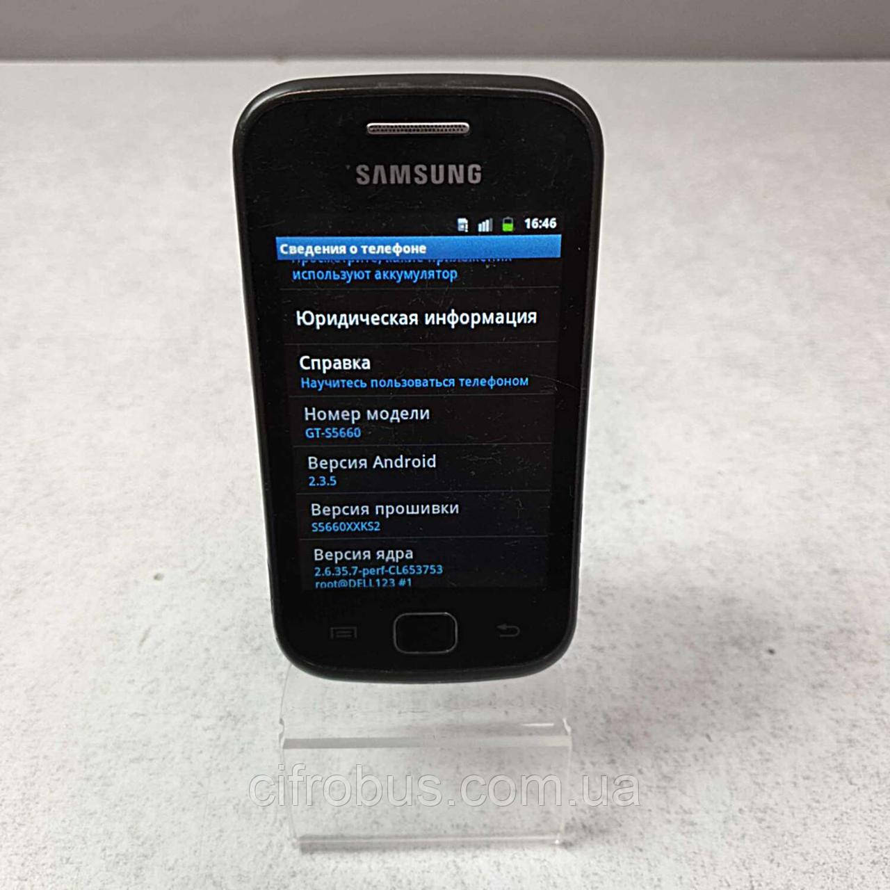 Мобильный Телефон Смартфон Б/У Samsung Galaxy Gio GT-S5660 (ID.