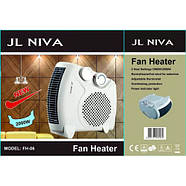 Електричний плоский тепловентилятор JL NIVA FH-06 Білий Керамічний обігрівач для кімнати, фото 4