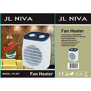 Підлоговий електричний тепловентилятор JL NIVA FH-26T Білий Керамічний обігрівач, фото 2
