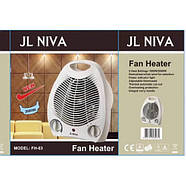 Підлоговий електричний тепловентилятор JL NIVA FH-03 Керамічний обігрівач для кімнати, фото 3