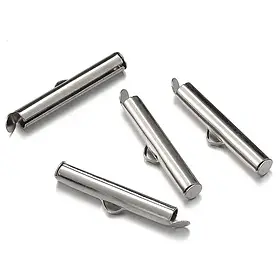 Кінцевик-затискач для стрічок, браслетів 25мм (пара) сталь