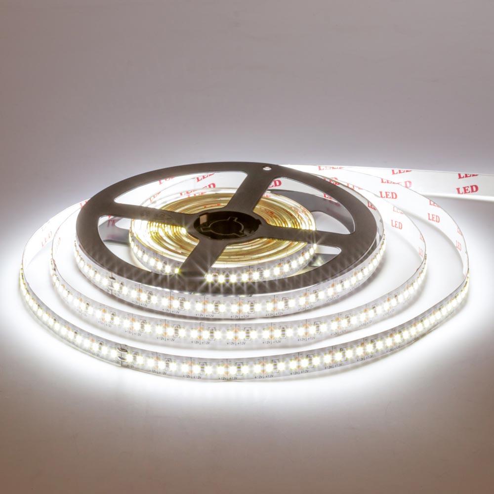 Світлодіодна стрічка холодна біла 12 V AVT smd2835 204LED/м IP20, фото 1