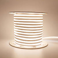 Неонова стрічка світлодіодна біла тепла AVT 220 V smd2835 120 LED/м 7 Вт/м IP65