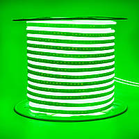 Неонова стрічка світлодіодна зелена AVT 220 V smd2835 120 LED/м 7 Вт/м IP65