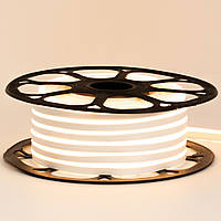 Неонова стрічка світлодіодна біла тепла 12 V 8 х 16 пВх smd2835 120 LED/м 8 Вт/м IP65