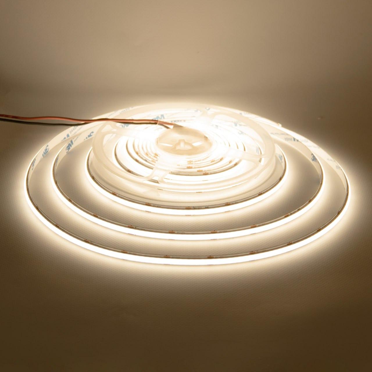 Світлодіодна стрічка СІВ 12 В тепла біла 320LED/м IP20, фото 1