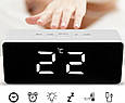 Led електронні годинники з будильником настільні світяться цифрові з підсвіткою температурою Beluck білі, фото 9