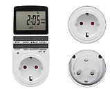 Розетка з таймером електронна тижнева Timer Socket KWE-TM02-EU 8747, фото 2