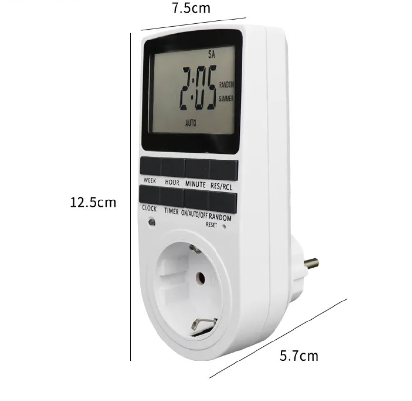Розетка с таймером электронная недельная Timer Socket KWE-TM02-EU 8747 ...