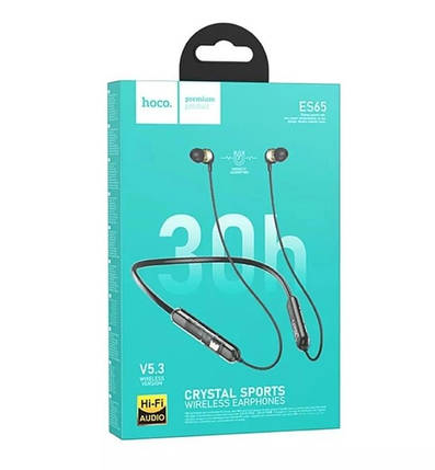 Навушники бездротові Bluetooth HOCO ES65, чорні, фото 3