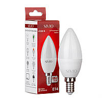 LED-лампа Е14 С37 10W нейтральна біла 4100К SIVIO