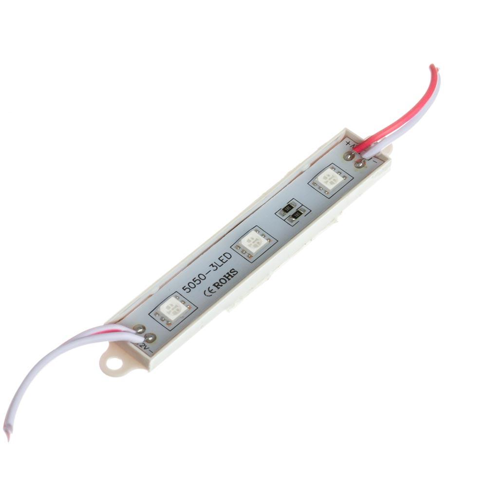 Світлодіодний модуль 12 V червоний smd5050 3led 0.72W IP65, фото 1