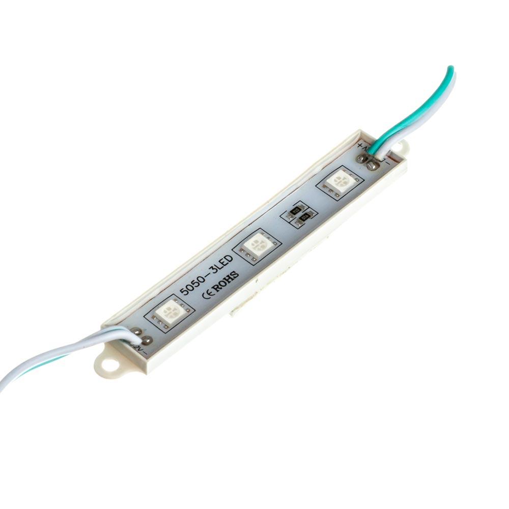 Світлодіодний модуль 12 V зелений smd5050 3led 0.72W IP65, фото 1