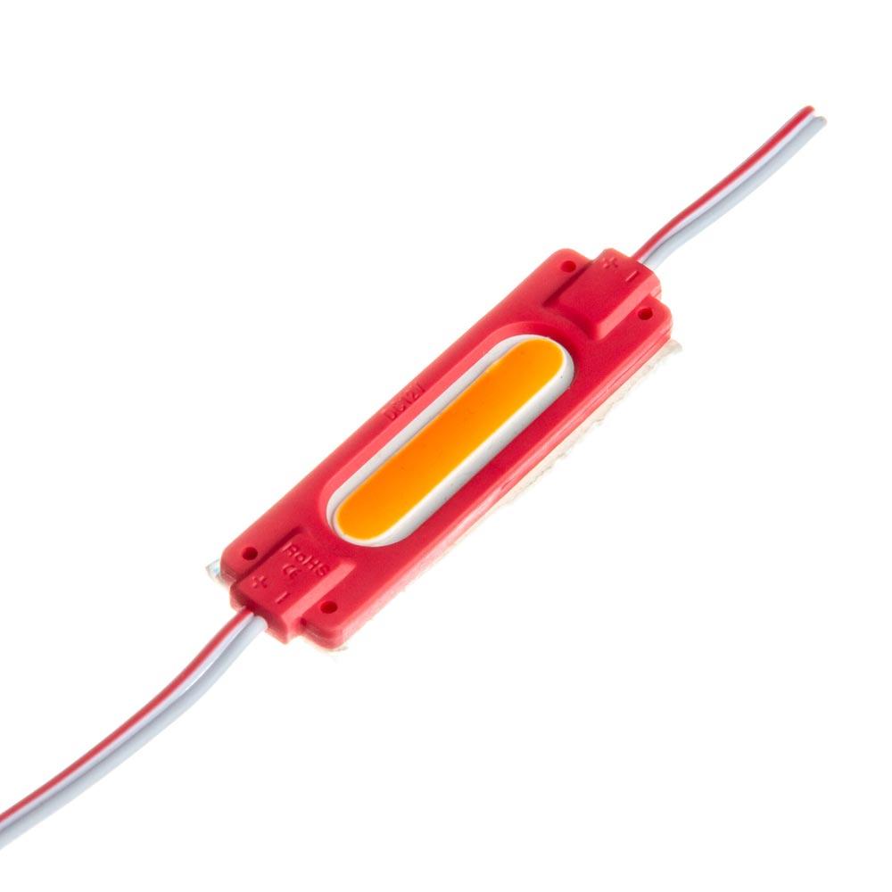 Світлодіодний модуль СІВ 12 V червоний 1led 2 W овальний IP65, фото 1