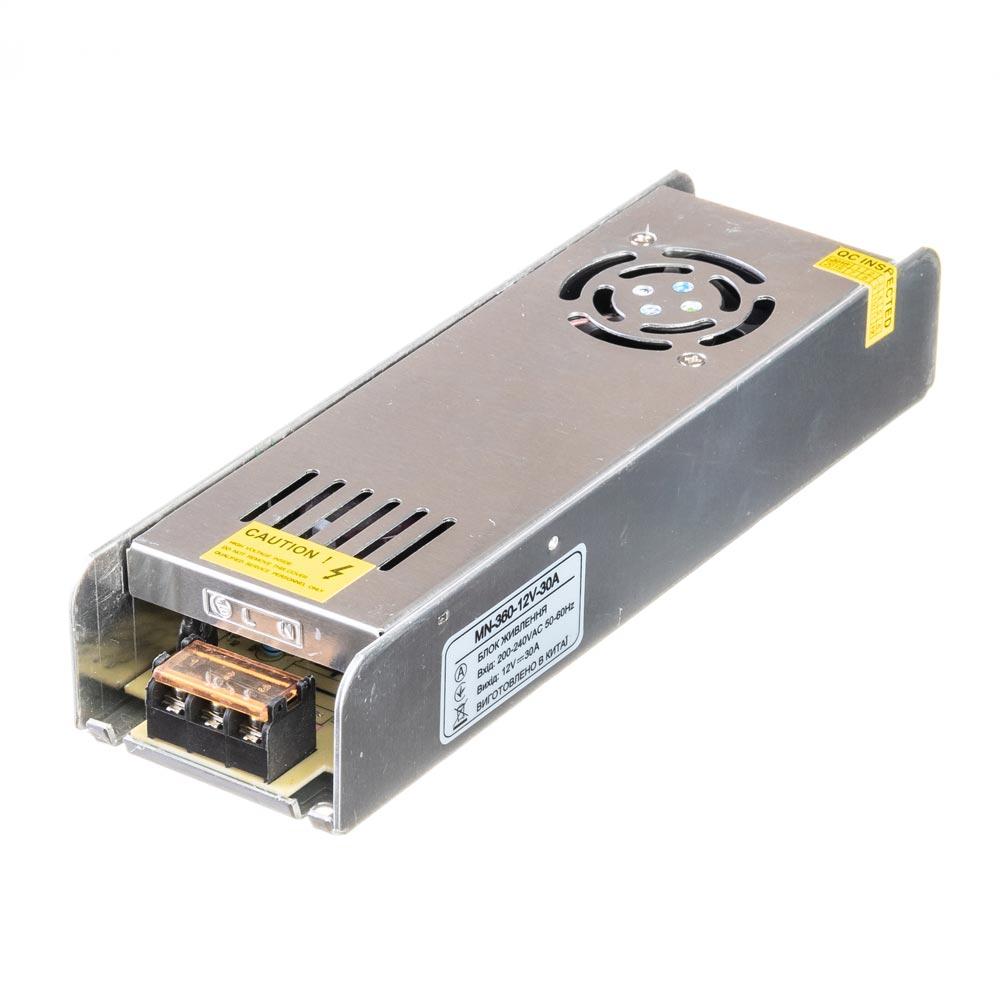 Led-блок живлення 12 V 30 A 360Bт IP20 MN SLIM No1