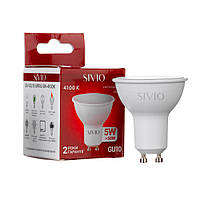 LED-лампа GU10 MR16 5W нейтральна біла 4100К SIVIO