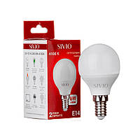 LED-лампа Е14 G45 8W нейтральна біла 4100К SIVIO