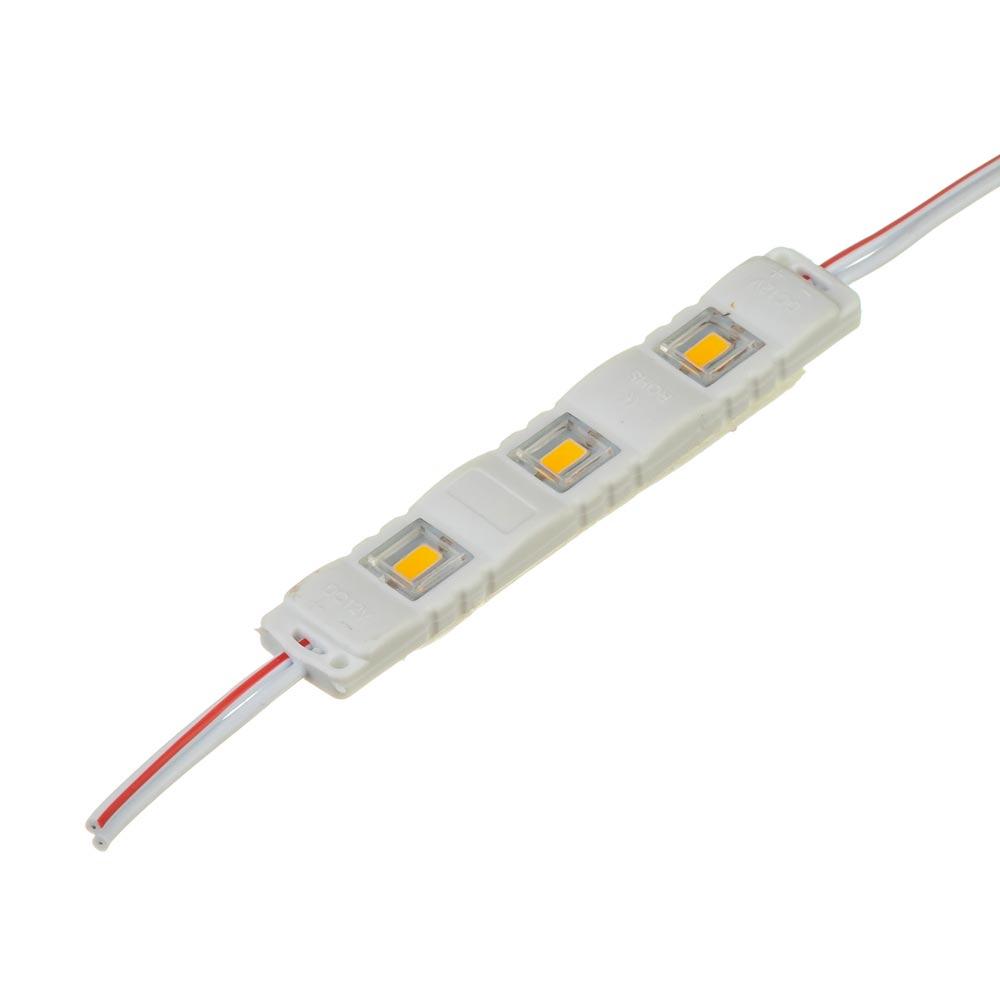 Світлодіодний модуль 12 V білий теплий МТК smd5730 3led 1 W IP65