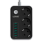 Мережевий фільтр LDNIO 2500 Вт 3розетки 6USB 1,6 м SE3631, фото 5