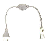 Адаптер живлення для круглого неону 220 В AVT smd 2835-120 лід/м + конектор 2pin