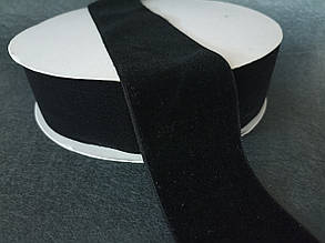 Оксамитова стрічка 5см, чорний 20м