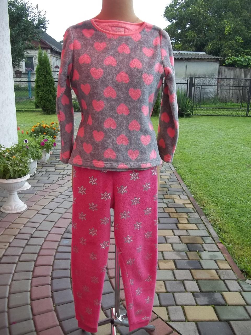 (9-10 років) Дитяча флісова піжама костюм теплий для дівчинки Б/У