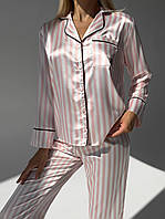 Женская пижама Victoria's Secret,лёгкая пижама, пижама в полосочку ,ночная пижама,рубашка, штаны,белая