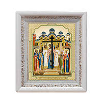Воздвижение Креста Господня икона православная в белом киоте