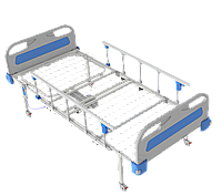Електричне двосекційне ліжко на колесах АТОН КФ-2-ЕП-БП-К125 (колеса діаметром 125 мм)