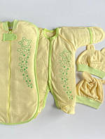 Набор одежды Звездочка для новорожденных, желтый 4 предмета