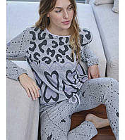 Теплая мягкая пижама миланский трикотаж Испания Massana P731253 Женская домашняя одежда