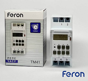 Реле часу електронне Feron TM41 для монтажу на DIN рейку
